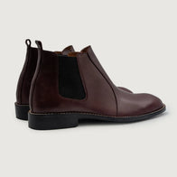 Clarkson Chelsea Maroon Leather Boots by Dash Racegear - men Leather Shoes view 3