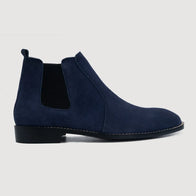 Clarkson Chelsea Midnight Blue Suede Leather Boots by Dash Racegear - men Leather Shoes view 2