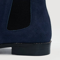 Clarkson Chelsea Midnight Blue Suede Leather Boots by Dash Racegear - men Leather Shoes view 4