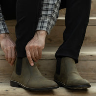 Clarkson Chelsea Olive Pullup Leather Boots - StudGuard by Dash Racegear - men Leather Shoes view 10