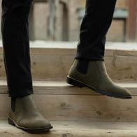 Clarkson Chelsea Olive Pullup Leather Boots - StudGuard by Dash Racegear - men Leather Shoes view 9