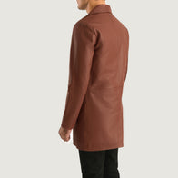 Classmith Brown Leather Coat by Dash Racegear - men Jacket view 5
