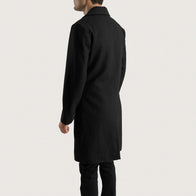 Claud Black Wool Double Breasted Coat by Dash Racegear - men Jacket view 5