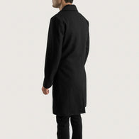Claud Black Wool Double Breasted Coat by Dash Racegear - men Jacket view 5