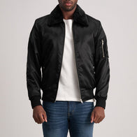 Clyde B-15 Black Bomber Jacket by Dash Racegear - men Jacket view 4