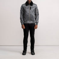 Clyde B-15 Grey Bomber Jacket by Dash Racegear - men Jacket view 4