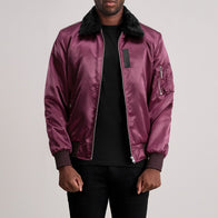 Clyde B-15 Maroon Bomber Jacket by Dash Racegear - men Jacket view 3