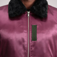 Clyde B-15 Maroon Bomber Jacket by Dash Racegear - men Jacket view 6