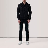 Conard Black Denim Trucker Jacket by Dash Racegear - men Jacket view 2