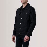Conard Black Denim Trucker Jacket by Dash Racegear - men Jacket view 3