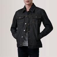 Conard Faded Black Denim Trucker Jacket by Dash Racegear - men Jacket view 1