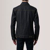 Conard Faded Black Denim Trucker Jacket by Dash Racegear - men Jacket view 4