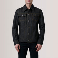 Conard Faded Black Denim Trucker Jacket by Dash Racegear - men Jacket view 5