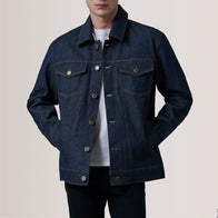 Conard Indigo Blue Denim Trucker Jacket by Dash Racegear - men Jacket view 1