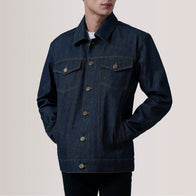 Conard Indigo Blue Denim Trucker Jacket by Dash Racegear - men Jacket view 5