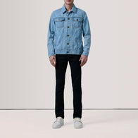 Conard Light Blue Denim Trucker Jacket by Dash Racegear - men Jacket view 2