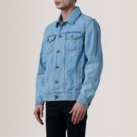 Conard Light Blue Denim Trucker Jacket by Dash Racegear - men Jacket view 3
