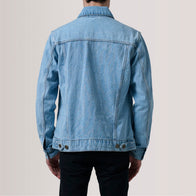 Conard Light Blue Denim Trucker Jacket by Dash Racegear - men Jacket view 4