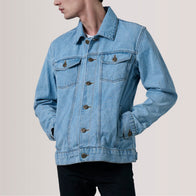 Conard Light Blue Denim Trucker Jacket by Dash Racegear - men Jacket view 5