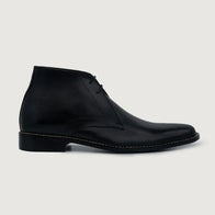 Corry Chukka Black Leather Boots by Dash Racegear - men Leather Shoes view 2