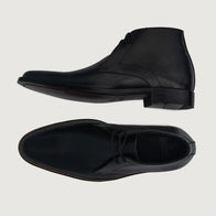 Corry Chukka Black Leather Boots by Dash Racegear - men Leather Shoes view 3