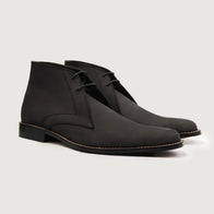 Corry Chukka Black Nubuck Leather Boots by Dash Racegear - men Leather Shoes view 1