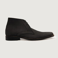 Corry Chukka Black Nubuck Leather Boots by Dash Racegear - men Leather Shoes view 2
