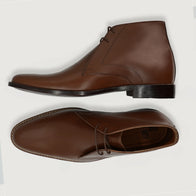 Corry Chukka Brown Leather Boots by Dash Racegear - men Leather Shoes view 3