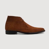 Corry Chukka Brown Suede Leather Boots by Dash Racegear - men Leather Shoes view 2