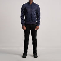 Danson Quilted Blue Varsity Jacket by Dash Racegear - men Jacket view 4