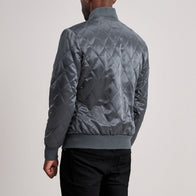 Danson Quilted Grey Varsity Jacket by Dash Racegear - men Jacket view 4