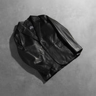 Daron Black Leather Blazer by Dash Racegear - men Jacket view 7