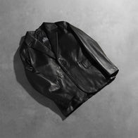 Daron Black Leather Blazer by Dash Racegear - men Jacket view 7