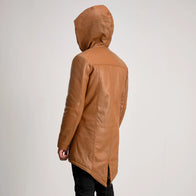 Delvin Tan Leather Parka by Dash Racegear - men Jacket view 5