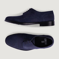 Dirk Brogues Derby Blue Suede Leather Shoes - StudGuard by Dash Racegear - men Leather Shoes view 4