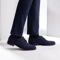 Dirk Brogues Derby Blue Suede Leather Shoes - StudGuard by Dash Racegear - men Leather Shoes view 7