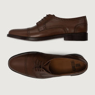 Dirk Brogues Derby Brown Leather Shoes by Dash Racegear - men Leather Shoes view 3