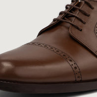 Dirk Brogues Derby Brown Leather Shoes by Dash Racegear - men Leather Shoes view 5