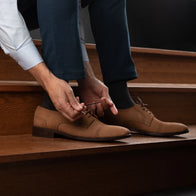 Dirk Brogues Derby Brown Nubuck Leather Shoes by Dash Racegear - men Leather Shoes view 10