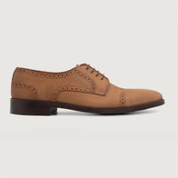 Dirk Brogues Derby Brown Nubuck Leather Shoes by Dash Racegear - men Leather Shoes view 2