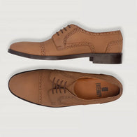 Dirk Brogues Derby Brown Nubuck Leather Shoes by Dash Racegear - men Leather Shoes view 3