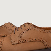 Dirk Brogues Derby Brown Nubuck Leather Shoes by Dash Racegear - men Leather Shoes view 5