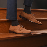 Dirk Brogues Derby Brown Nubuck Leather Shoes by Dash Racegear - men Leather Shoes view 9