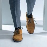 Dirk Brogues Derby Brown Suede Leather Shoes - StudGuard by Dash Racegear - men Leather Shoes view 5