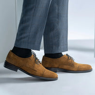 Dirk Brogues Derby Brown Suede Leather Shoes - StudGuard by Dash Racegear - men Leather Shoes view 6