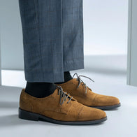 Dirk Brogues Derby Brown Suede Leather Shoes - StudGuard by Dash Racegear - men Leather Shoes view 7