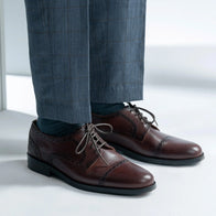 Dirk Brogues Derby Burnished Brown Leather Shoes by Dash Racegear - men Leather Shoes view 7