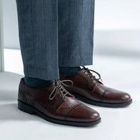 Dirk Brogues Derby Burnished Brown Leather Shoes by Dash Racegear - men Leather Shoes view 7