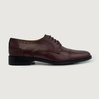 Dirk Brogues Derby Maroon Leather Shoes by Dash Racegear - men Leather Shoes view 2