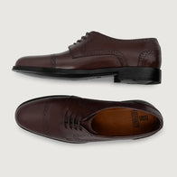 Dirk Brogues Derby Maroon Leather Shoes by Dash Racegear - men Leather Shoes view 3